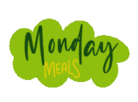 Monday Calligraphy Sticker
