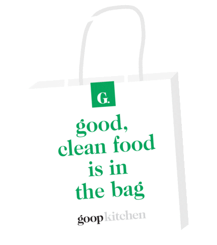 goopkitchen delivery healthy food shopping bag takeout Sticker