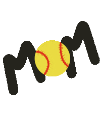 Mom Softball Sticker