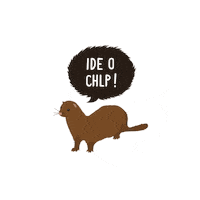 humannypokrok logo cute animal white logo humánny pokrok Sticker