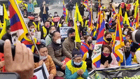 Tibetan Protesters Burn Chinese Flag Outside Embassy in Delhi as Beijing Olympics Begin