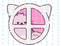 Rainy Day Love Sticker by Pembe