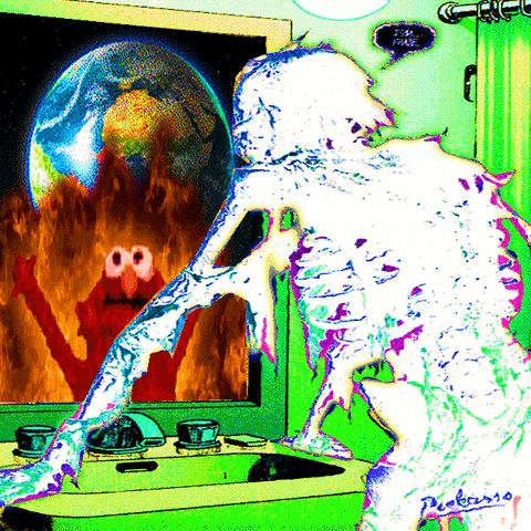 Black Mirror Skull GIF by PEEKASSO