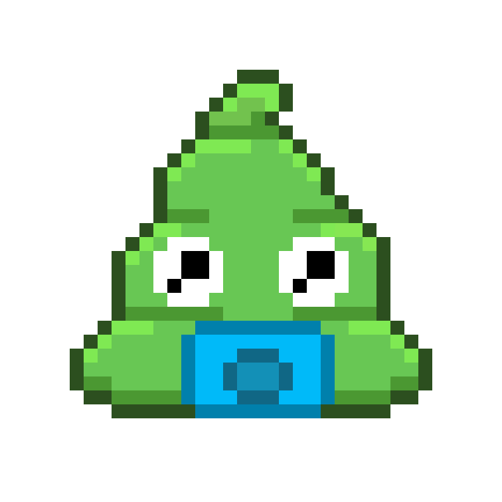 Pixel Shitting Sticker by Poopies.io