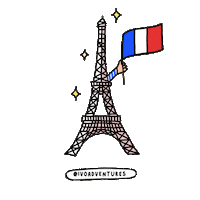 ivoadventures travel paris france trip Sticker