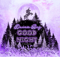 Anaterium moon purple unicorn good night GIF