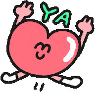 Heart Jumping Sticker
