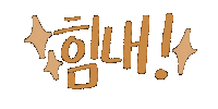 lovelyday_kr korean doodles phrase 힘내 Sticker