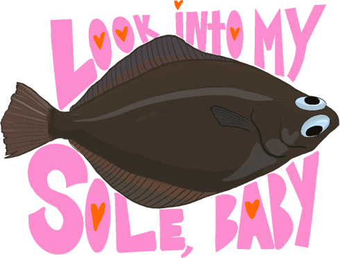 English Sole Fish Sticker by Positively Groundfish