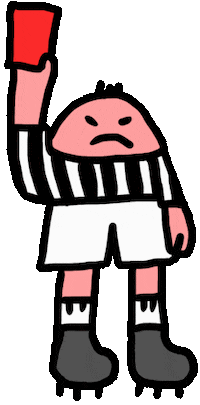 Red Card Sticker by Ruppert Tellac