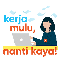 Working Work From Home Sticker by EKRUT