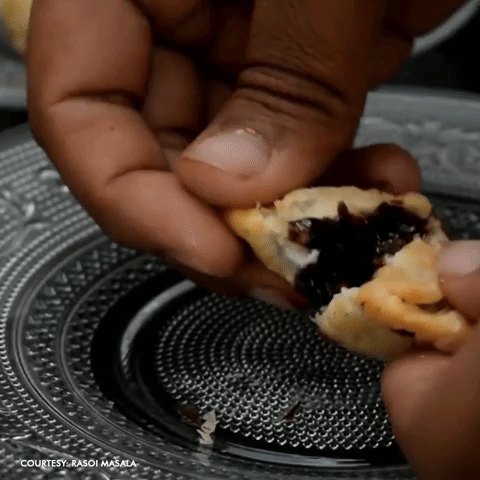 chocolate samosa GIF
