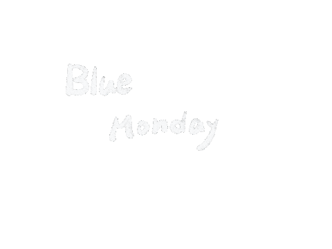 Blue Monday 白 Sticker