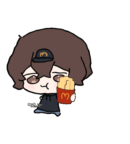 Fries Dazai Sticker