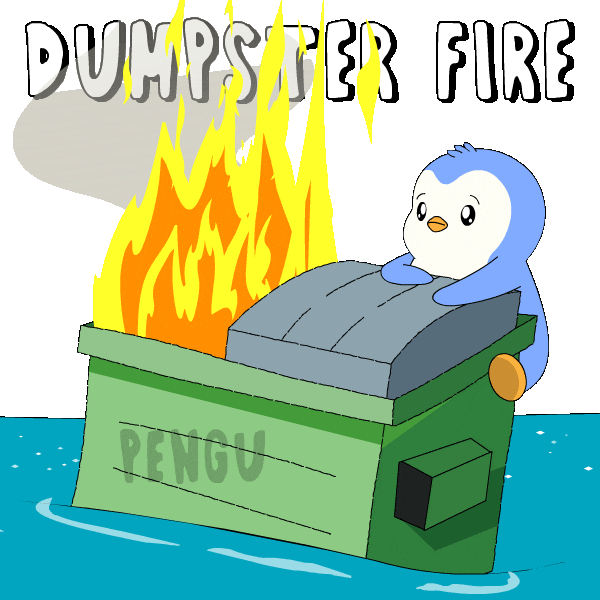 Sad Fire Sticker by Pudgy Penguins