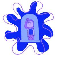 Girl Illustration Sticker