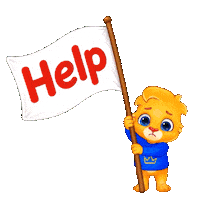 White Flag Help Sticker by Lucas and Friends by RV AppStudios