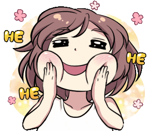 Happy Blush Sticker by Jin