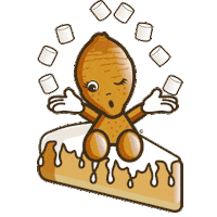 Happy Sweet Potato Pie Sticker by JOJI
