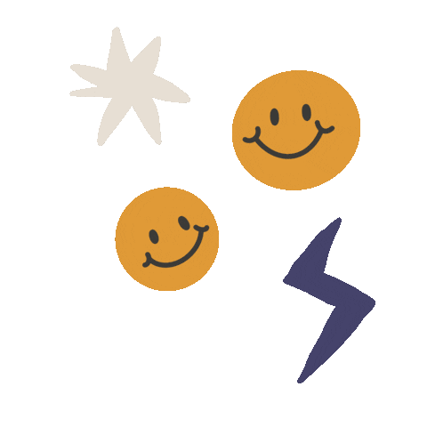 Smiley Face Flower Sticker