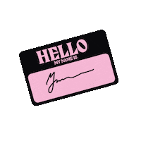 Nice To Meet You Hello My Name Is Sticker by BGN Agency