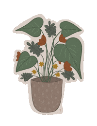 Plant Pot Home Sticker