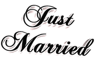 Just Married Wedding Sticker by GIPHY Text