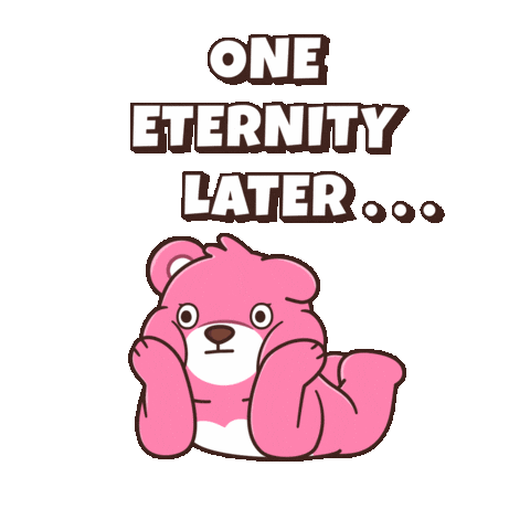 Bored Teddy Bear Sticker by BEARISH