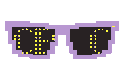 AtelierEXD yellow sunglasses purple shades Sticker