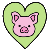 Happy Porky Pig Sticker by The Clay Drop