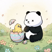 Easter Sunday Panda GIF by Kanpai Pandas
