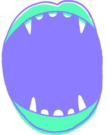 Teeth Mouth Sticker by Treefort Music Fest