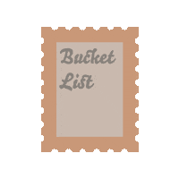 xojacksonrowe stamp jr bucket list mailing Sticker