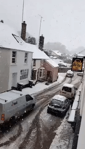 Burst of March Snow Delights Somerset Resident