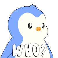 Sad Who Is It Sticker by Pudgy Penguins