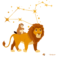 Lion Leo Sticker by WorkBeaver