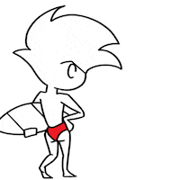 Strike A Pose Surfer Sticker by Holler Studios