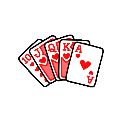 Playing Cards Hearts Sticker by caracaraNYC