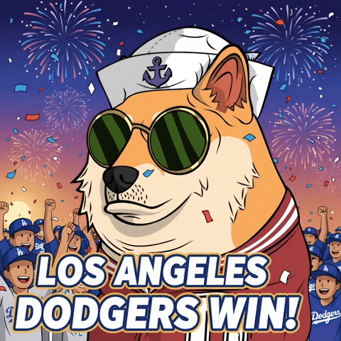 Happy Los Angeles Dodgers GIF by Doge Pound