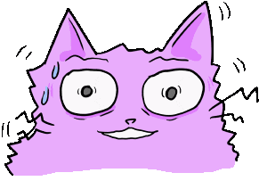 Nervous Cat Sticker