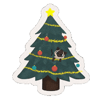 aimflowd cat christmas kitten oops Sticker