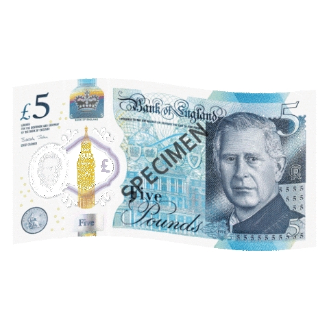 bankofengland money cash 5 five Sticker