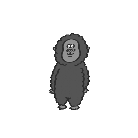 onaggy giphyupload love heart gorilla Sticker