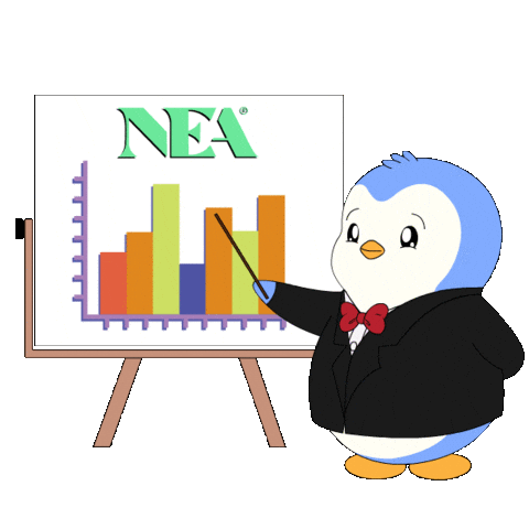 Penguin Invest Sticker by Pudgy Penguins