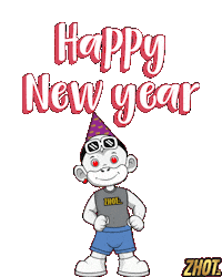 Happy New Year Friends Sticker by Zhot