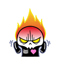angry fire Sticker by The Valentines