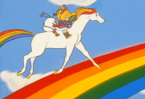 rainbow brite running GIF