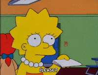 begging lisa simpson GIF