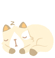 Cat Sleeping Sticker by Hangertips