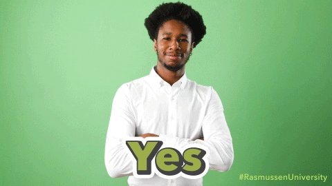 Student Yes GIF by Rasmussen University